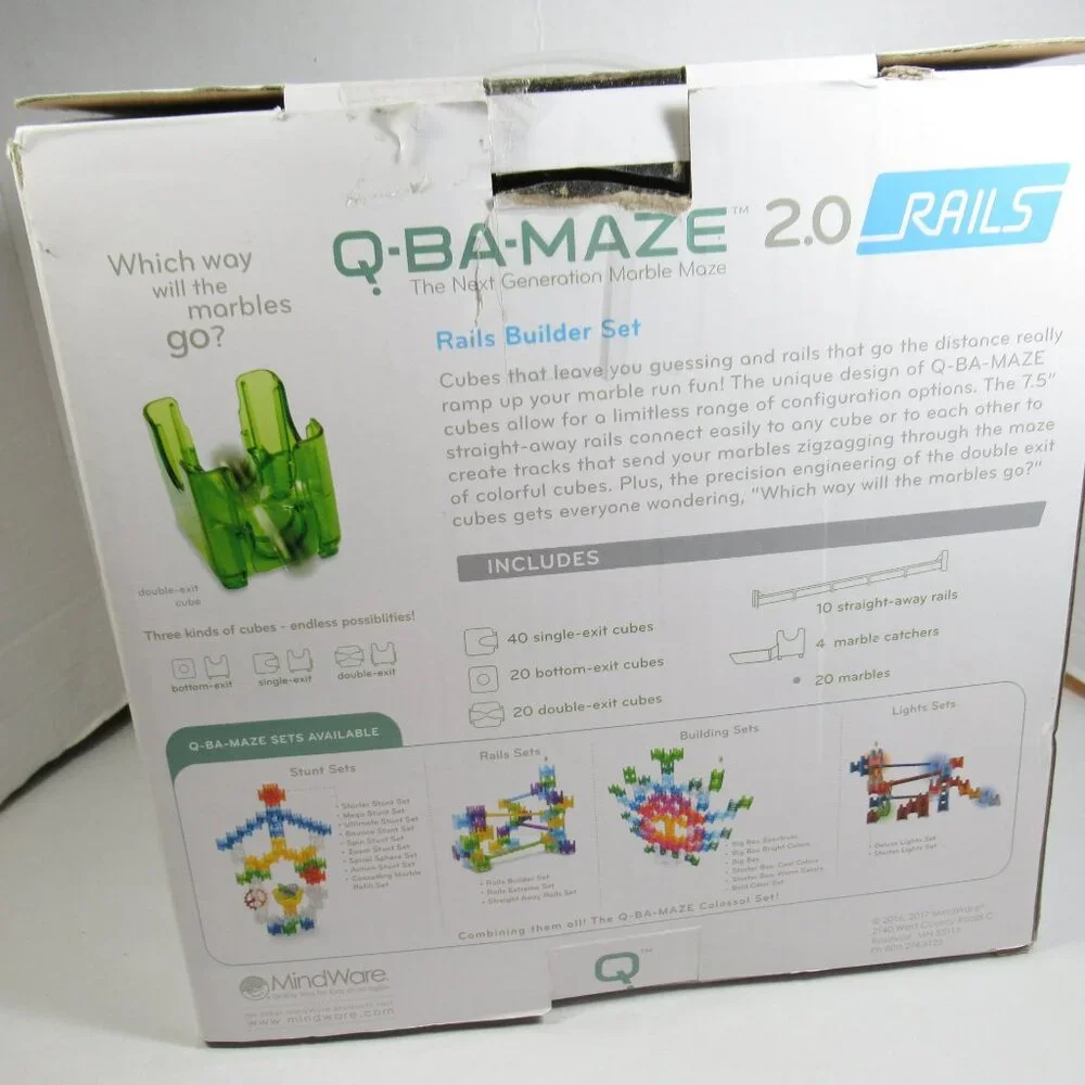 Q-Ba-Maze 2.0 Rails Builder Set